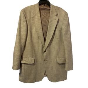 Oak Creek Lanifico Del Michelacci 42 L Brown Tweed Wool Silk Sport Coat Mens
